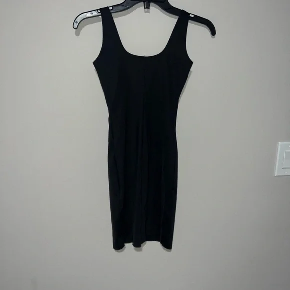 SKIMS BODY TANK SLIP DRESS BLACK ONYX SMALL
